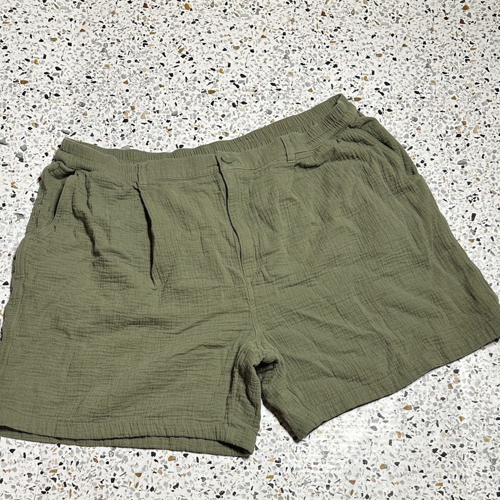 Aerie Olive Green 100% Cotton Casual Shorts Size XXL